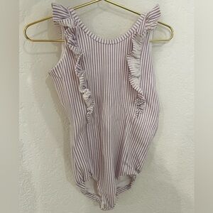 Remie Girl Purple Striped Leotard Bodysuit | 6